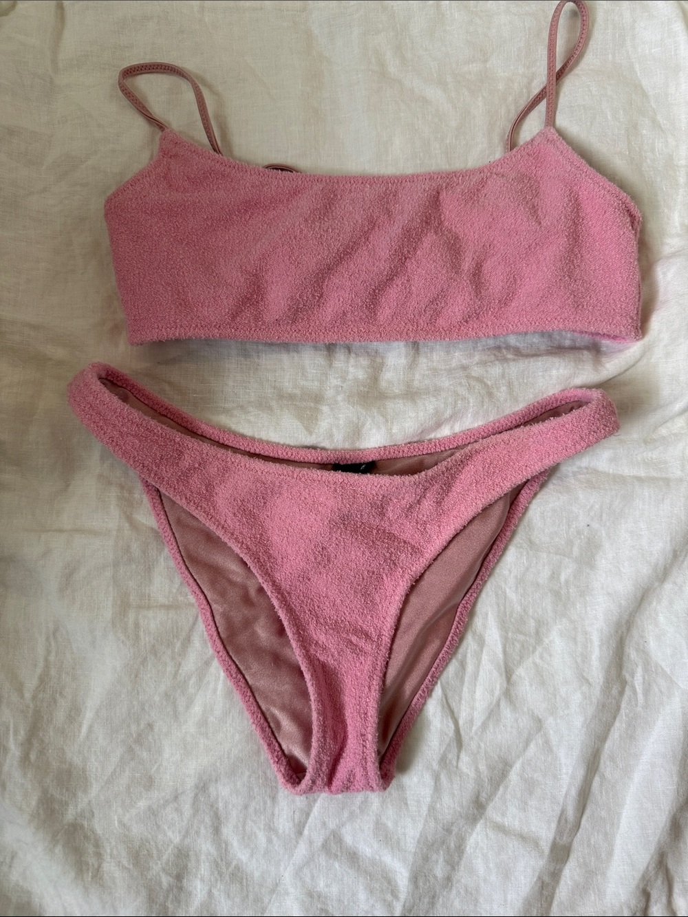 triangl swimwear Pink Terry Bikini Set